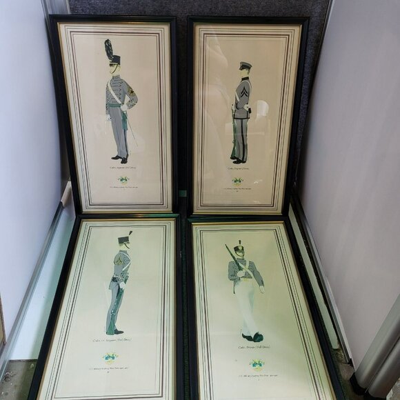 US military Academy, West Point 1910 Set Of 4 prints framed - Picture 1 of 9